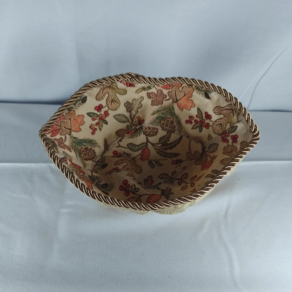 2009‎ Longaberger Small Chestnut Oval Diamond Basket Set w/Protector and Liner